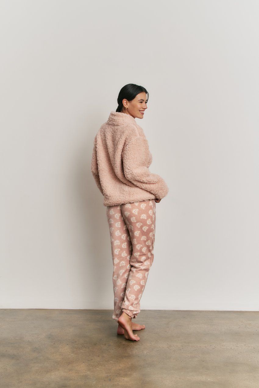 N 22242 PIJAMA MUJER BORREGO Y CORALINA PROMISE