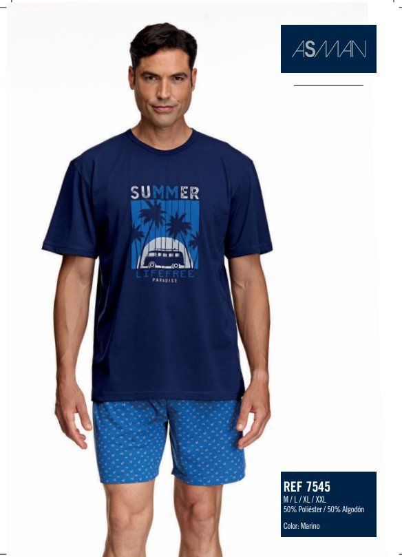 7545 PIJAMA CABALLERO VERANO ASSMAN