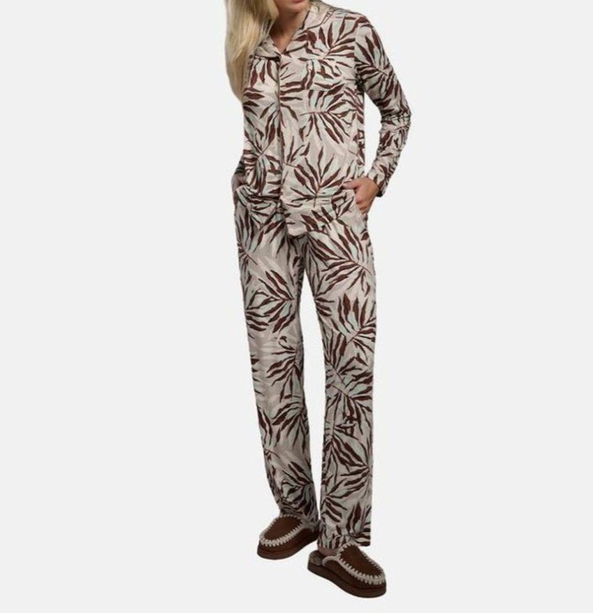 Pijama camisero mujer Ysabel Mora estampado hojas Ref. 26265