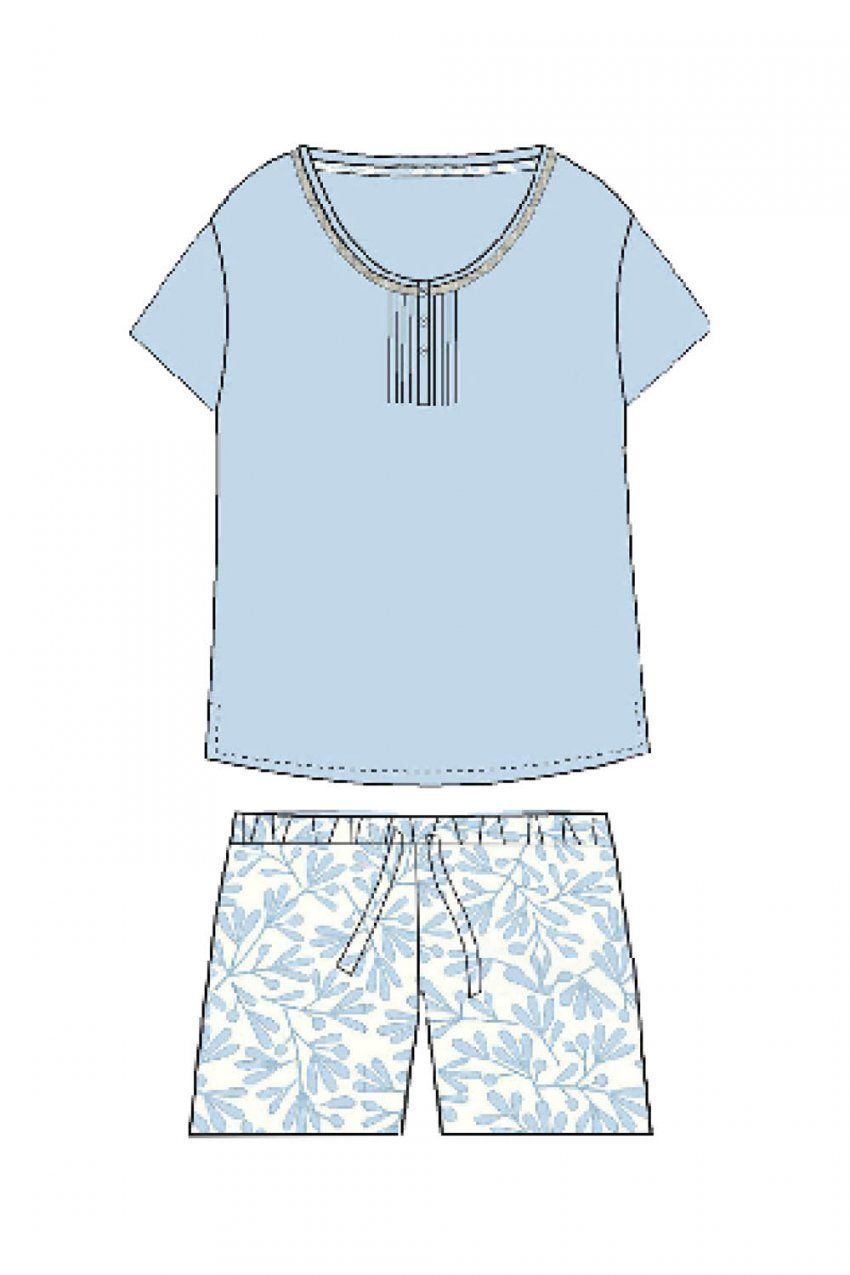 63571 PIJAMA M CORTA Y P CORTO SPRING LEAVES AL POR MAYOR