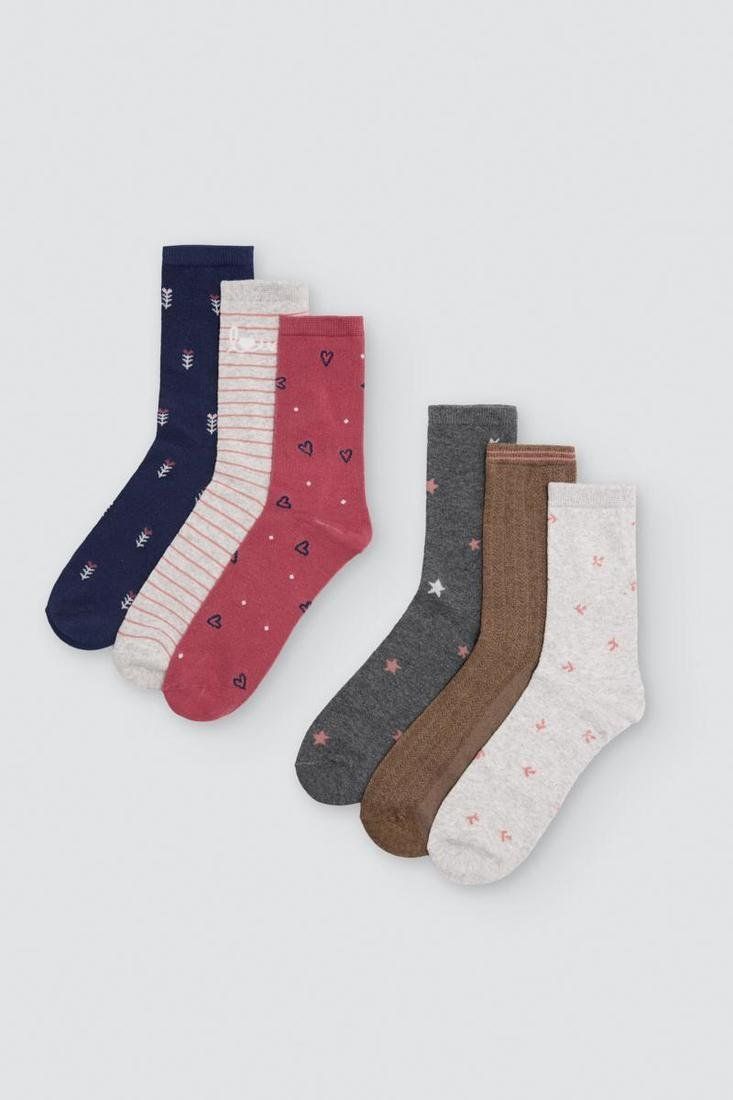Calcetines de mujer Ysabel Mora 12103 pack de 3 pares estampados con 73% algodón y puño antipresión talla 36 41.