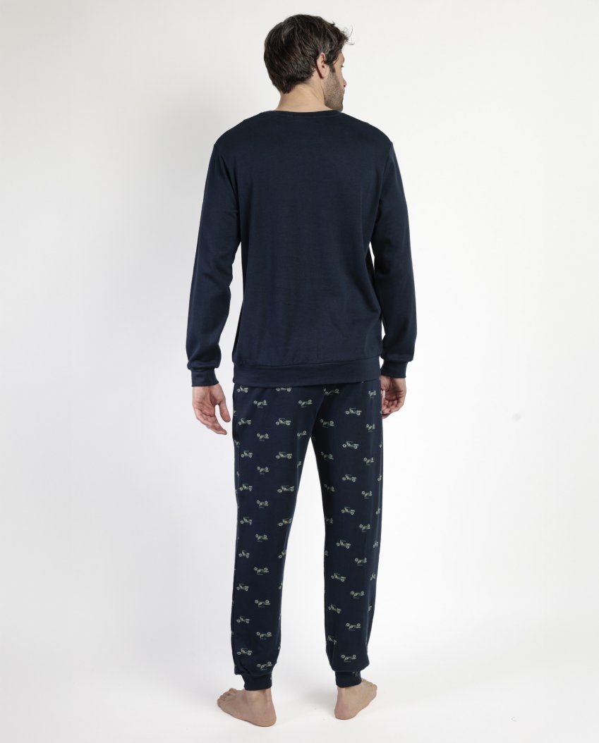 63751 PIJAMA HOMBRE COCHE HASTA 3XL INTERLOCK 100% ALGODON ADMAS