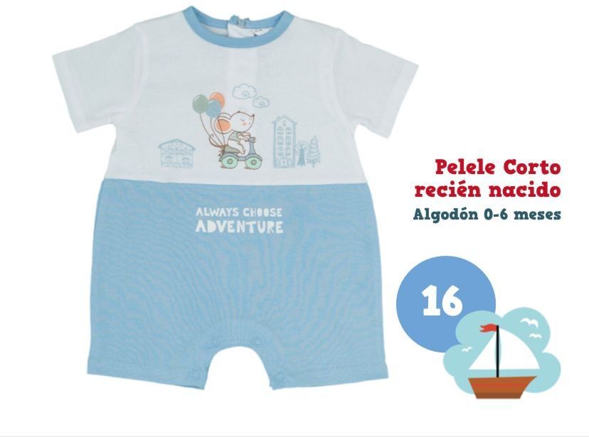 KN 16 PELELE CORTO 0 A 6 MESES KINANIT