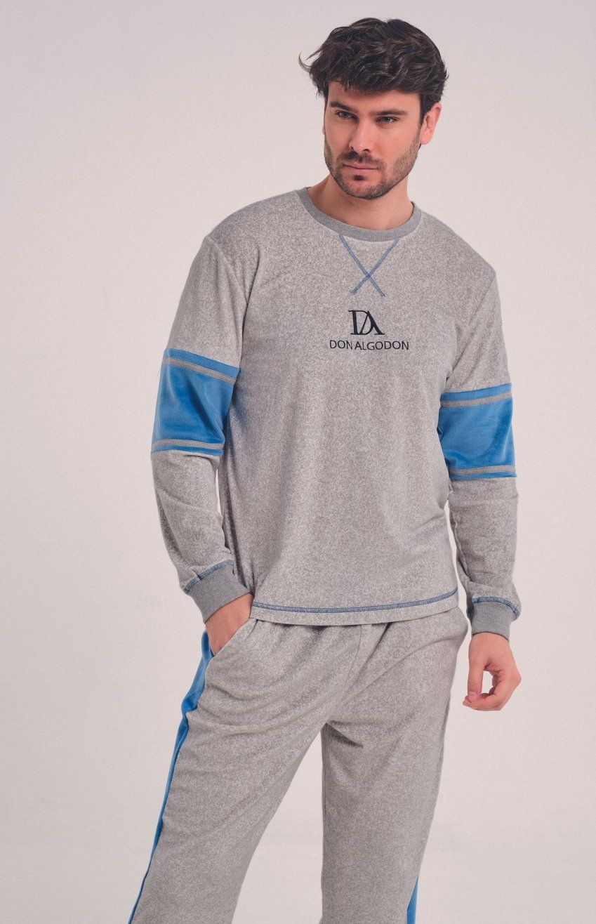 DA 25W307 PIJAMA HOMBRE VELVET SPANDEX DON ALGODON