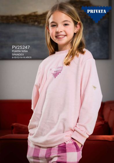 DA25247 PIJAMA NIÑA SPANDEX 8 a 16 años PRIVATA