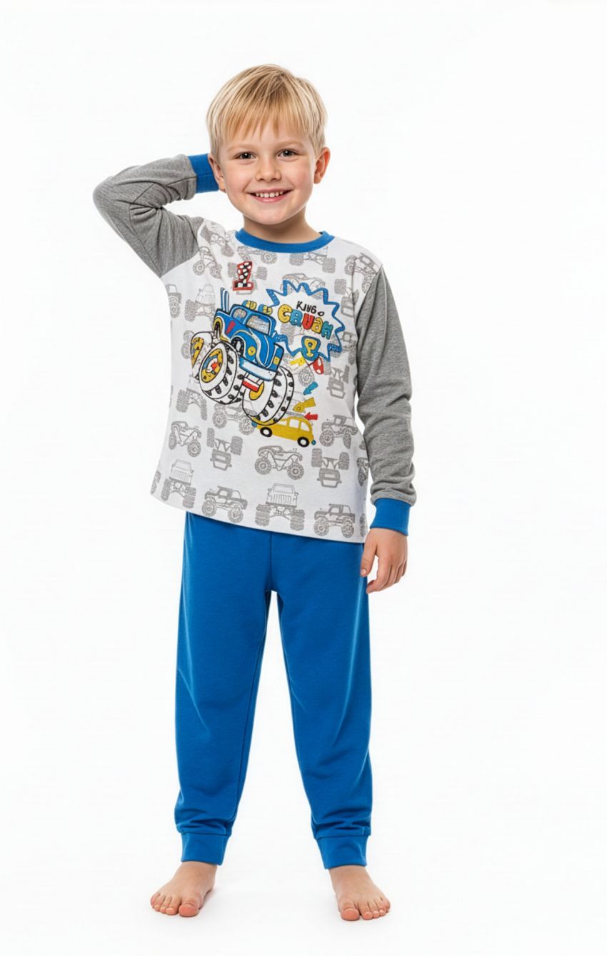 KN 158 PIJAMA NIÑO INTERLOCK COCHE 2 a 6 AÑOS KINANIT
