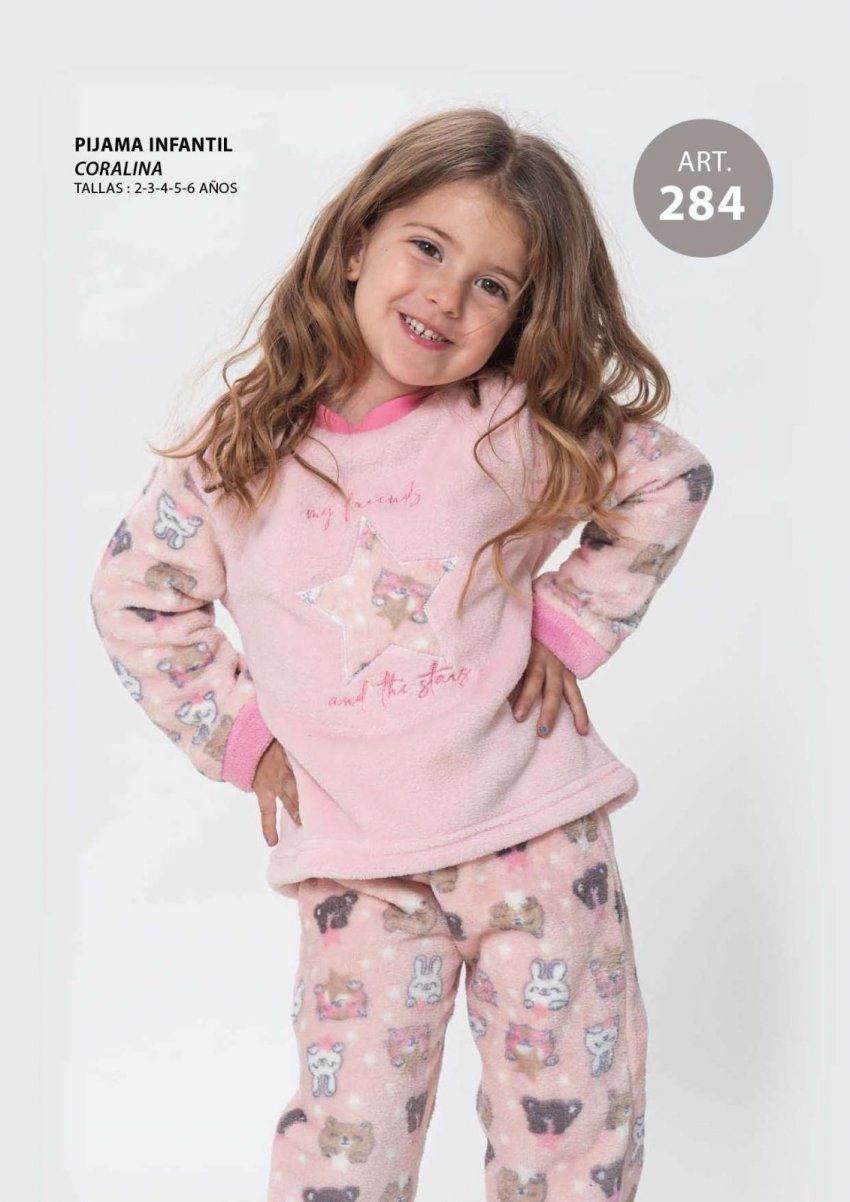 KN 284 PIJAMA INFANTIL NIÑA 2 A 6 NACARINA KINANIT