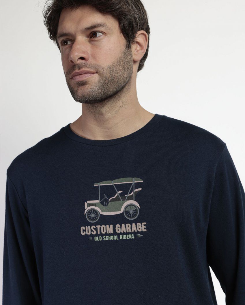 63751 PIJAMA HOMBRE COCHE HASTA 3XL INTERLOCK 100% ALGODON ADMAS