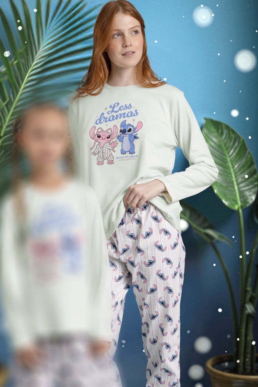 63315 PIJAMA MUJER INTERLOCK LILO & STITCH DISNEY ADMAS