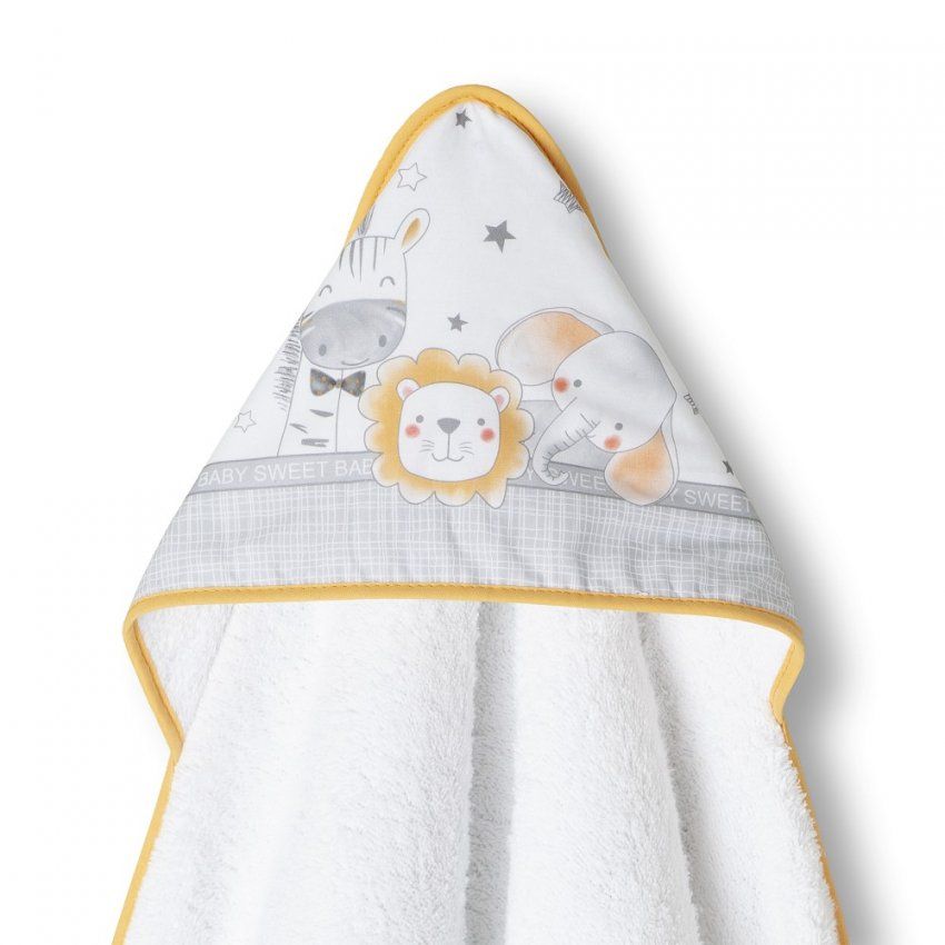 1229 CAPA BAÑO  O TOALLA BEBE ANIMALES LUNA 1X1 INTERBABY