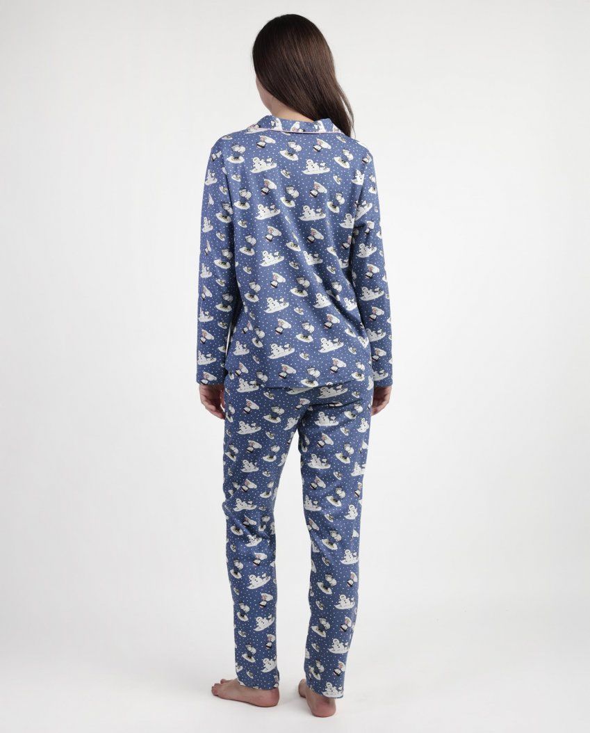 63419 PIJAMA MUJER ABIERTO 100% ALGODON SNOOPY ADMAS