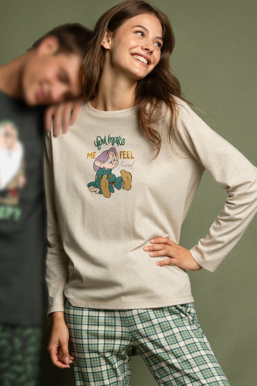 64322 PIJAMA MUJER DORMILON DOPEY DISNEY 100% ALGODON ADMAS