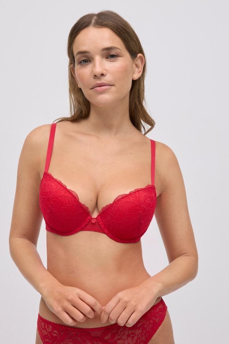 10793 Sujetador push up rojo lencero ysabel mora en almacen mayorista, distribuidor oficial en Madrid