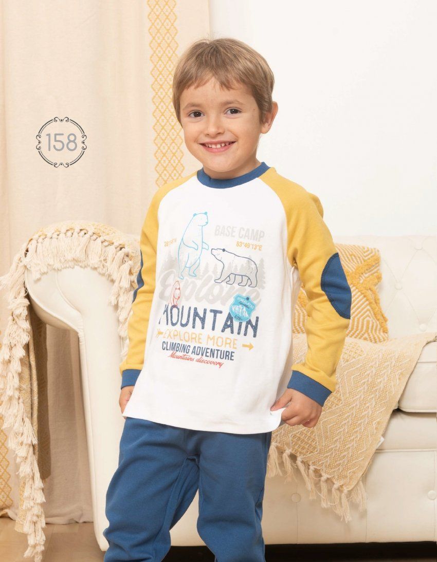 KN 158 pujama niño interlock kinanit