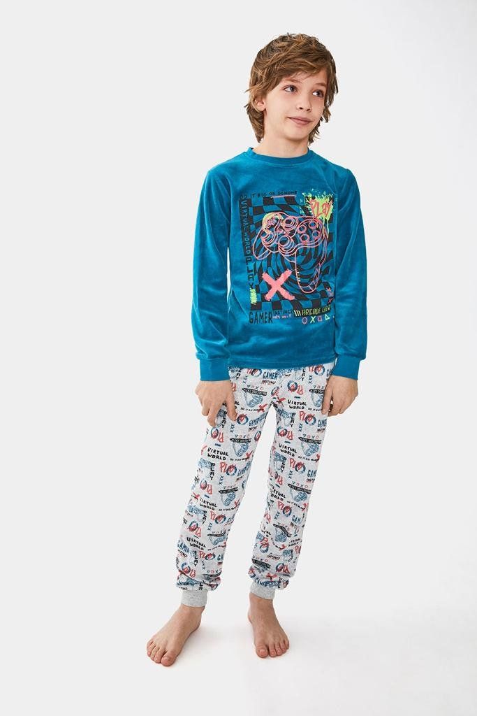 22208101 PIJAMA NIÑO 8 A 16 TERCIOPELO TOBOGAN