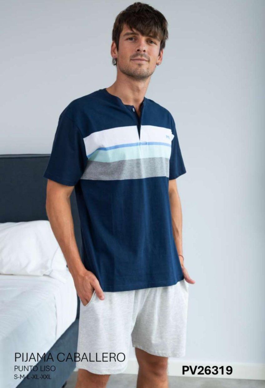 PV 26319 PIJAMA HOMBRE MANGA CORTA PRIVATA