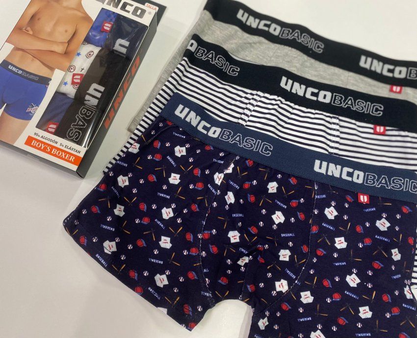 3/6046 BOXER NIÑO ALGODON UNCO