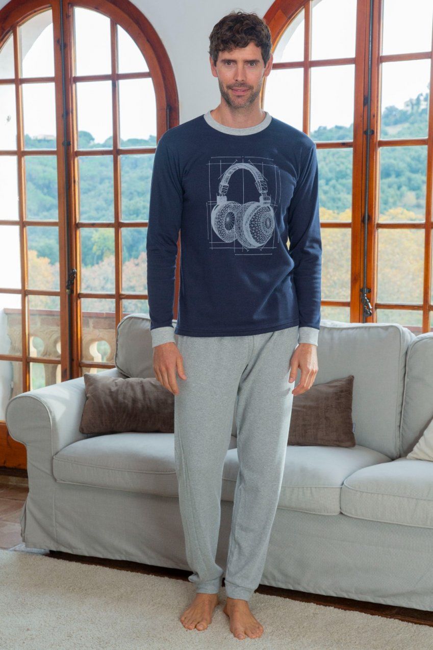 235633 PIJAMA GOMBRE  ALGODON MUSLHER