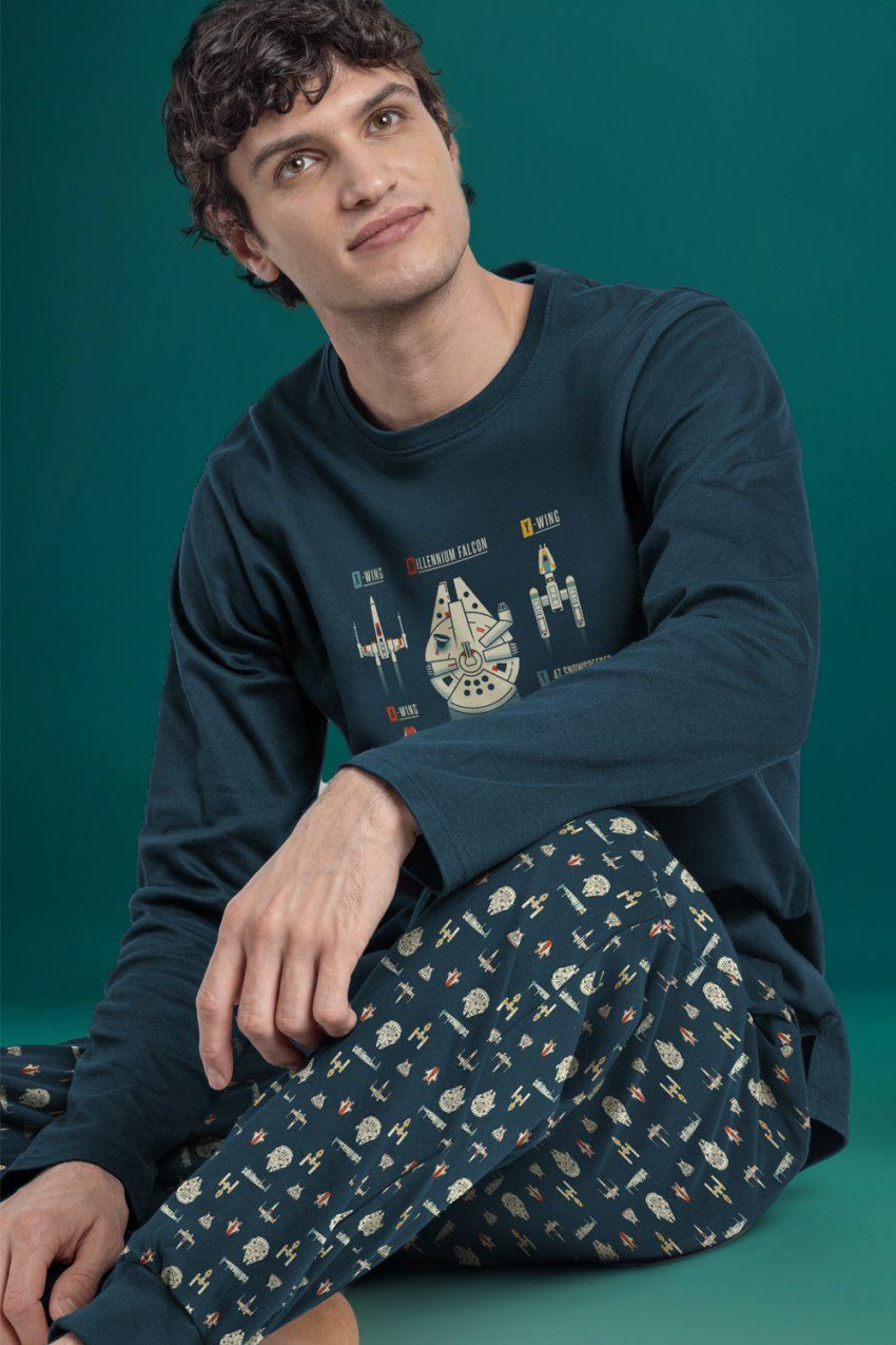 63499 PIJAMA CABALLERO 100% ALGODON STAR WARS  ADMAS