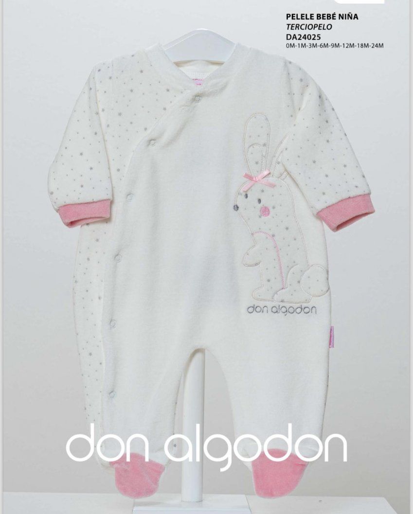 DA24025 PELELE BEBE TUNDOSADO DON ALGODON