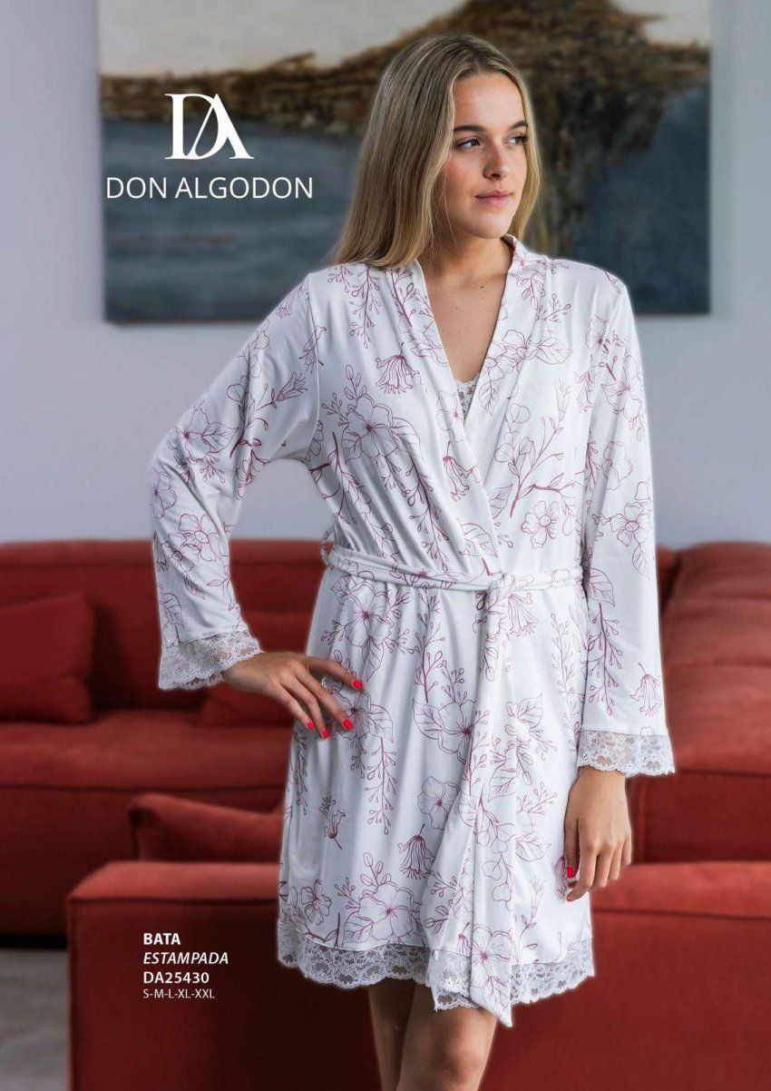 DA25430 BATA MUJER ESTAMPADA VERANO DON ALGODON