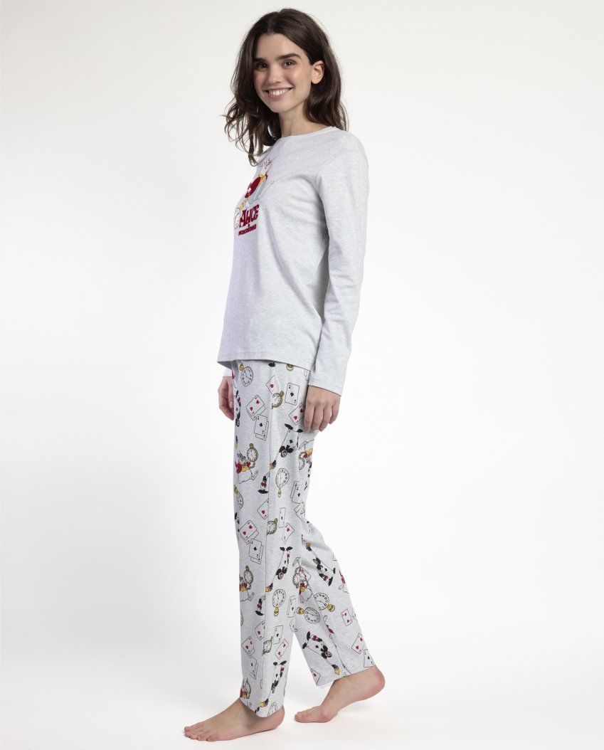 63307 PIJAMA MUJER ALICIA PAIS MARAVILLA ALGODON DISNEY ADMAS