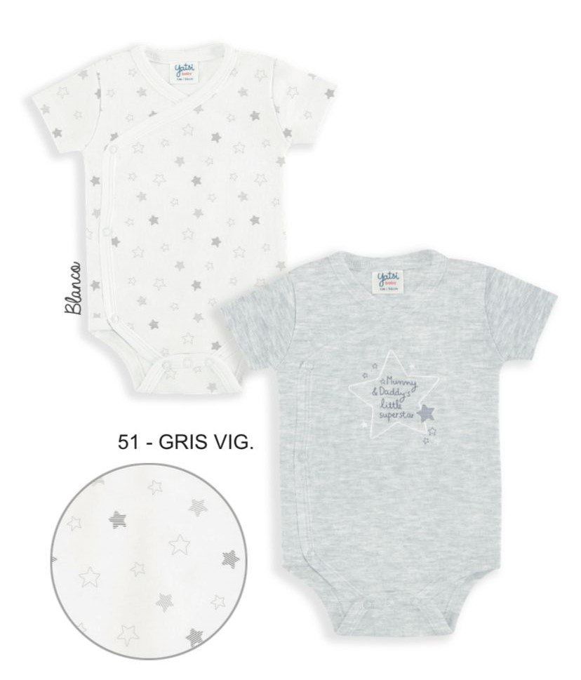 22110101 BODYS BEBE PACK 2 MANGA CORTA  YATSI