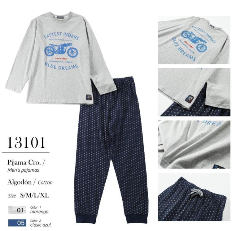 13101 pijama cballero algoson blue dreams