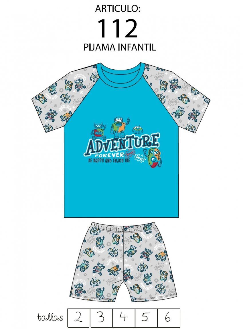 KN 112 PIJAMA VERANO INFANTIL KINANIT AL POR MAYOR
