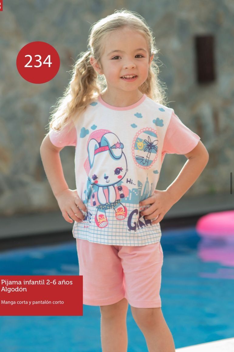 KN 234 PIJAMA NIÑA VERANO 2 A 6 KINANIT