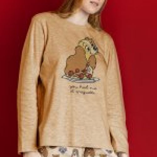 Pijama de mujer manga larga invierno de la dama y el vagabundo de disney al por mayor ADMAS