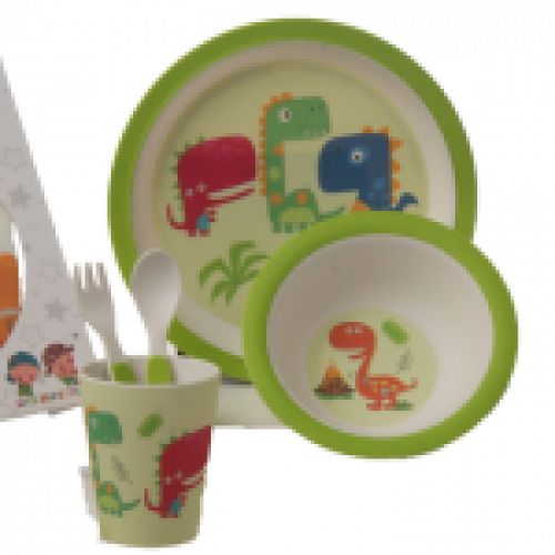 10626 VAJILLA INFANTIL DINOSAURIO GAMBERRITOS