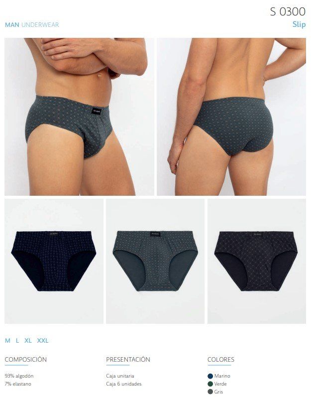 S 0300 SLIP CABALLERO DON ALGODON