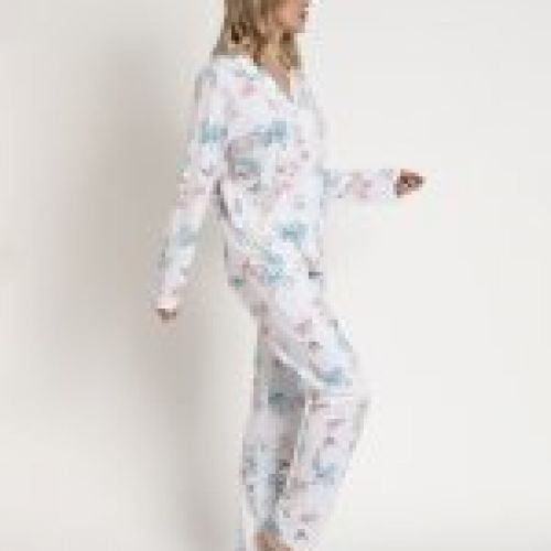 62646 PIJAMA MUJER ABIERTO ALGODON ADMAS GARDEN