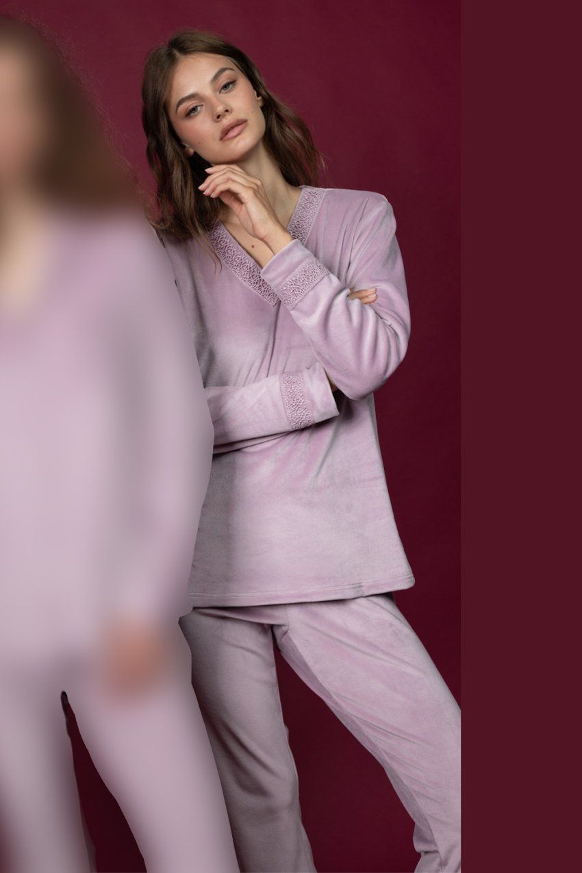 64858 PIJAMA MUJER VELVET ADMAS LUXUR