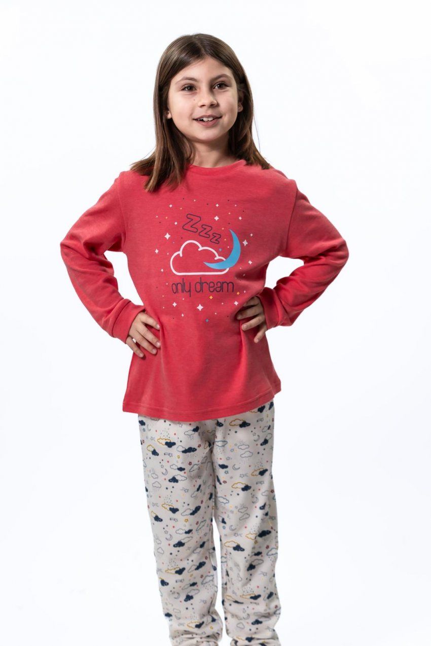 KN 460 PIJAMA NILA DE ALGODON INTERLOCK TALLAS DE LA 8 A LA 16 DE KINANIT EN ALMACEN MAYORISTA NATI CAMPOS