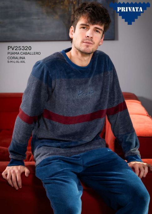 PV25320 PIJAMA HOMBRE CORALINA PRIVATA