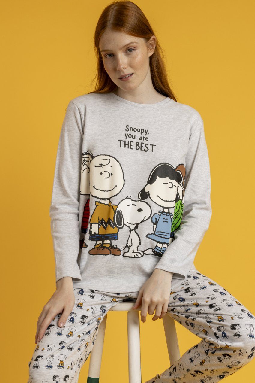 63428 PIJAMA MUJER 100% ALGODON SNOOPY ADMAS al por mayor