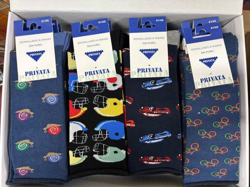 PV026 CALCETIN HOMBRE ALGODÓN FANTASÍA PRIVATA  AL POR MAYOR