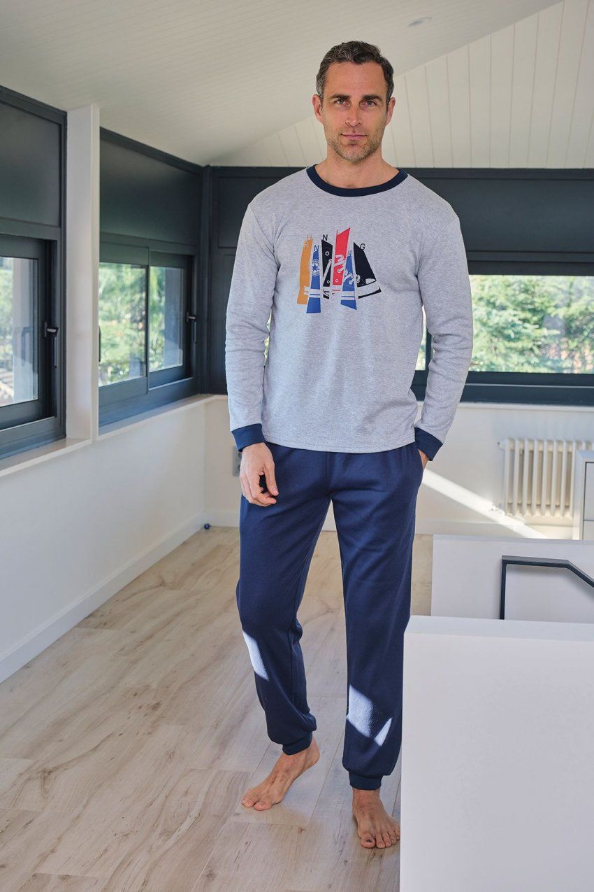 255656 PIJAMA HOMBRE INTERLOCK PERCHADO MUSLHER