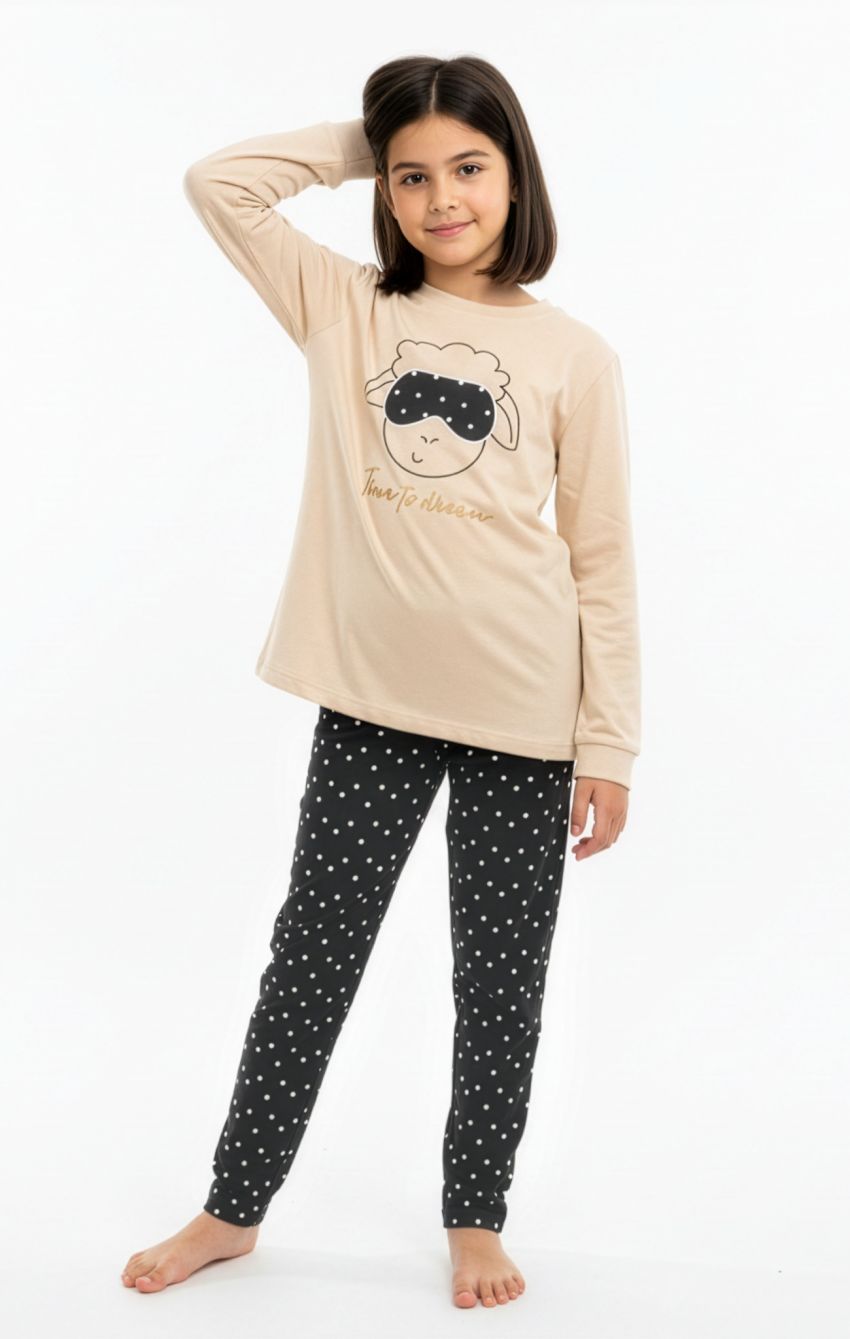 N 459 PIJAMA NIÑA ALGODON INTERLOCK 8 a 16 años KINANIT