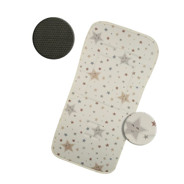 Colchoneta universal bebé Gamberritos 10992 con estampado de estrellas y protector de arnés