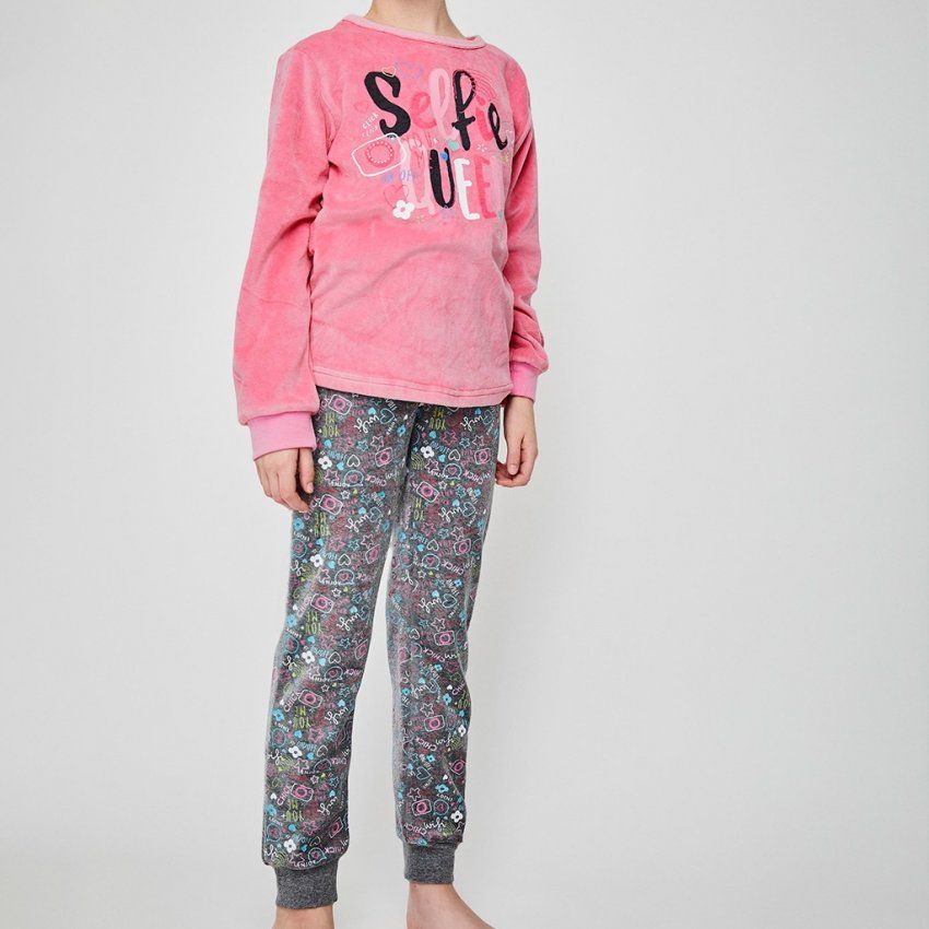 21228302 PIJAMA NIÑA TERCIOPELO TOBOGAN