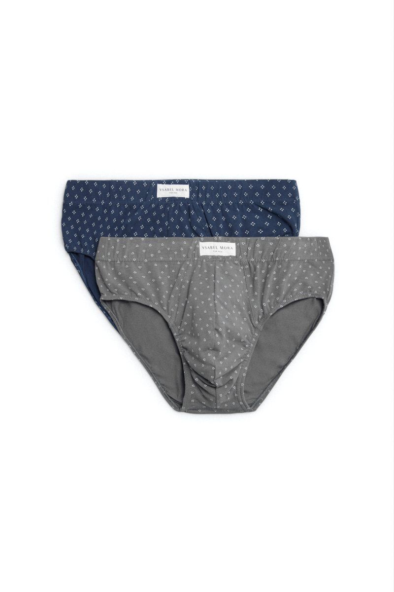 20427 Pack de 2 calzoncillos slip de algodón natural