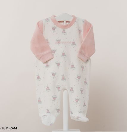 DA 23025 PELELE BEBE NIÑA TERCIOPELO 0 A 24 m DON ALGODON