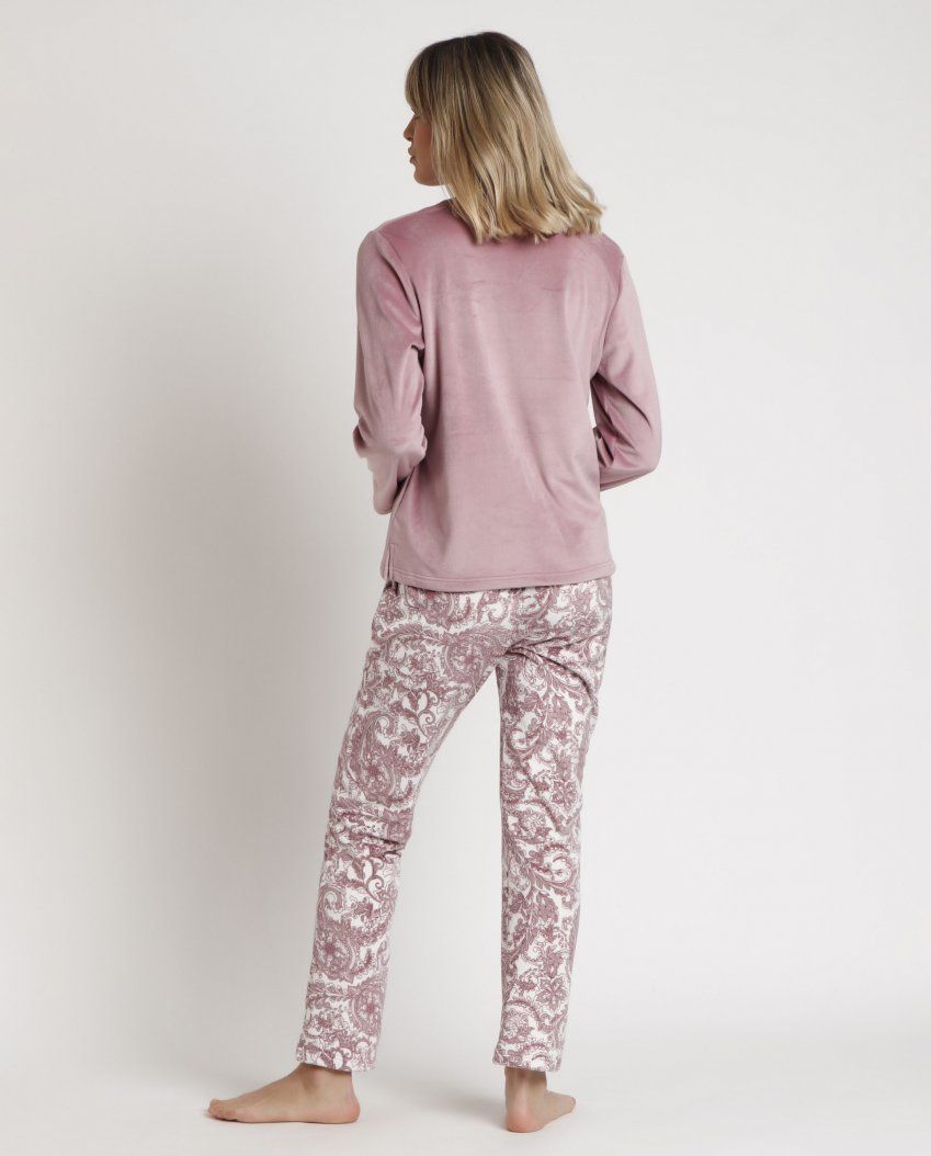 62654 PIJAMA MUJER CALENTITO VELVET ADMAS CLASSIC