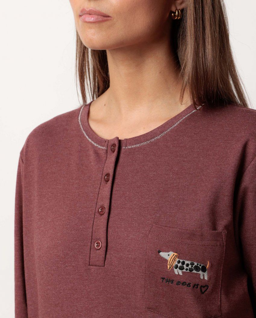 63622 PIJAMA MUJER PERRITOS INTERLOCK ADMAS
