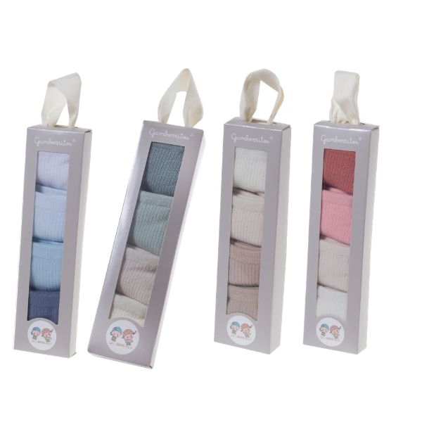 11100 PACK DE 4 PARES DE CALCETINES DE GAMBERRITOS PARA BEBE EN CAJA DE REGALO AL POR MAYOR