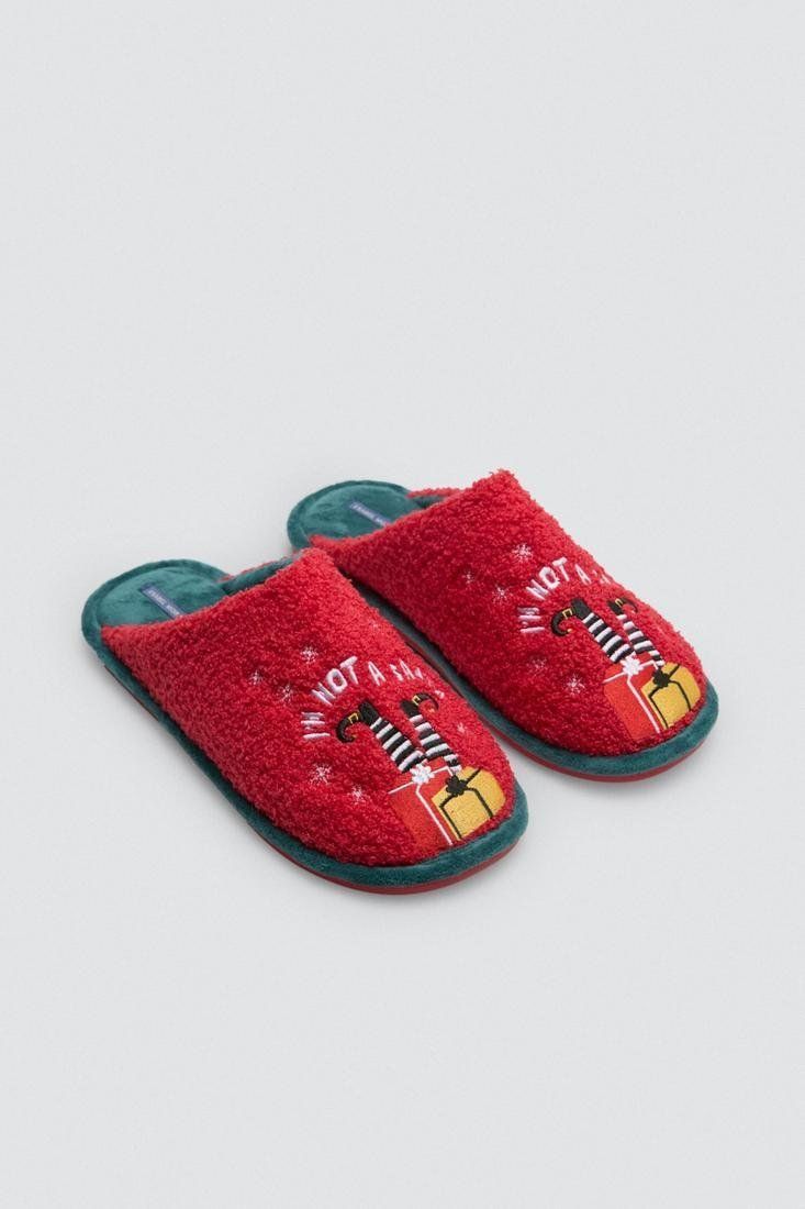 24087 Pack de 2 calcetines para hombre con estampado navideño y puño antipresión.