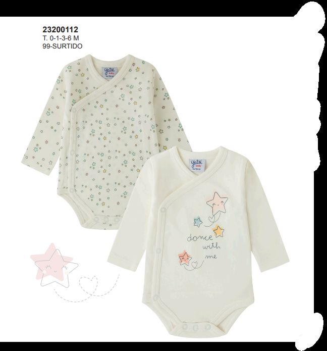 23200112 BODYS PACK 2 MANGA LARGA CRUZADO YATSI